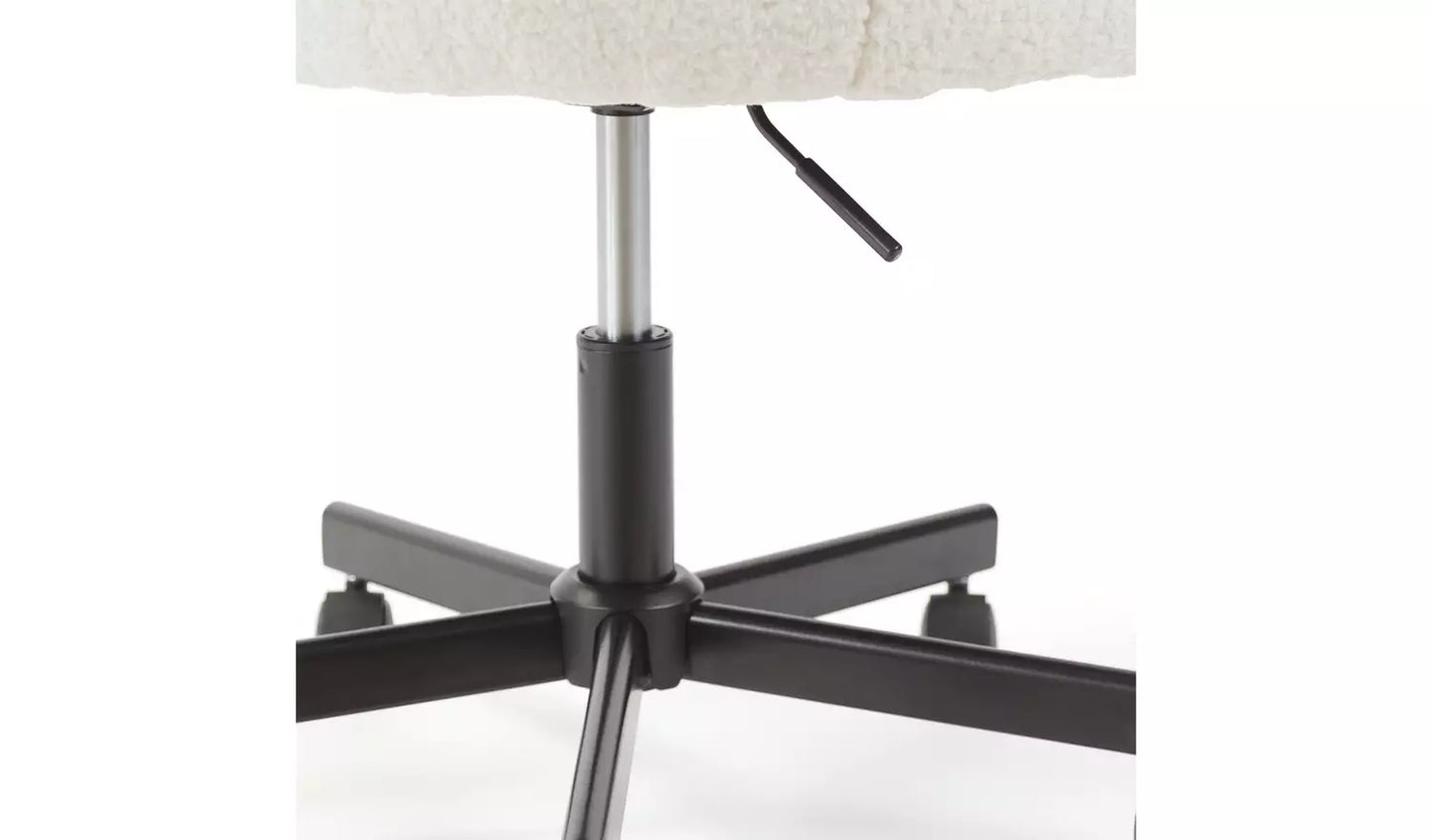 Habitat Sonny Fabric Office Chair - Black & White